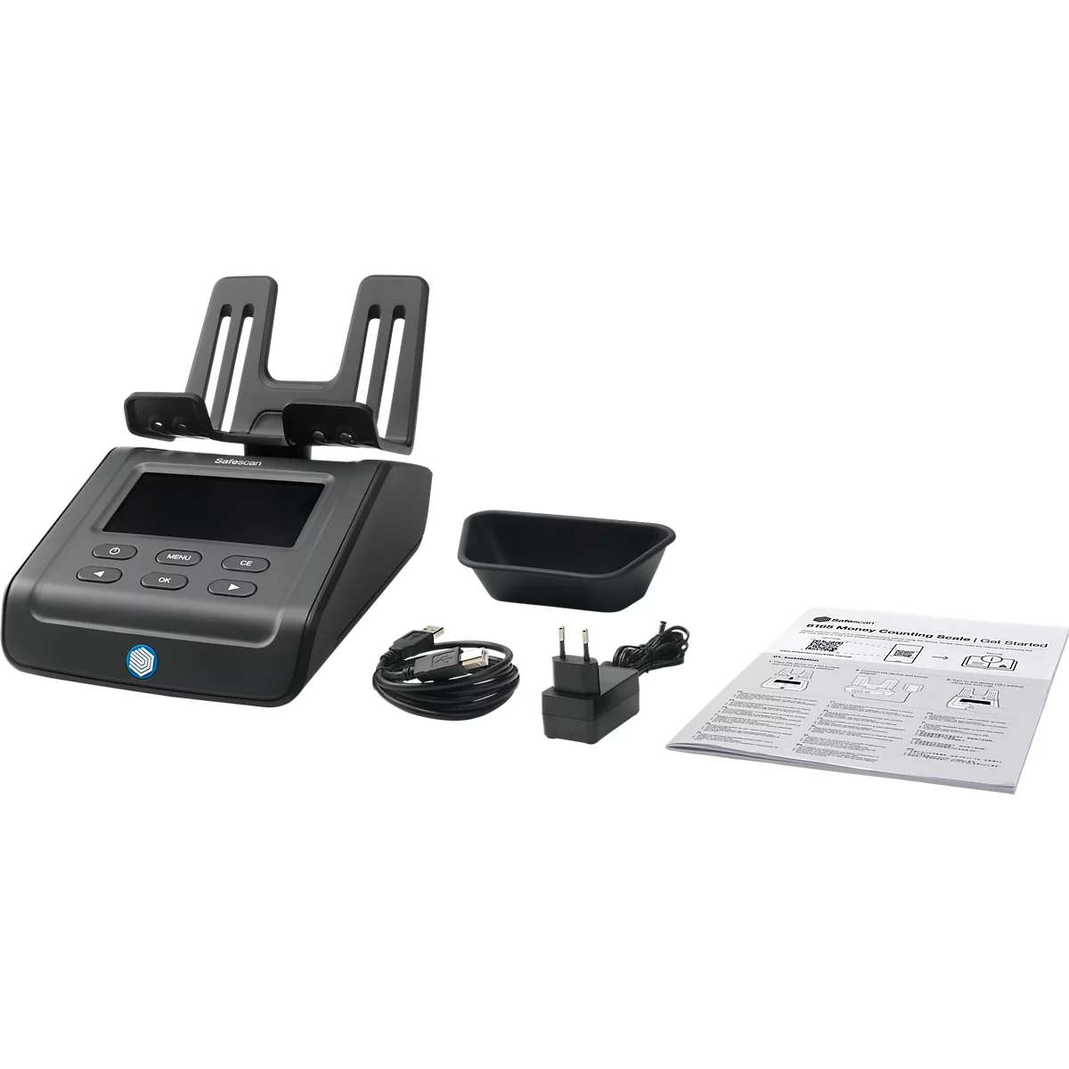 Balance monétaire Safescan 6165 G3, pour pièces &amp; billets, 13 devises préinstallées, fonction d'addition &amp; d'impression