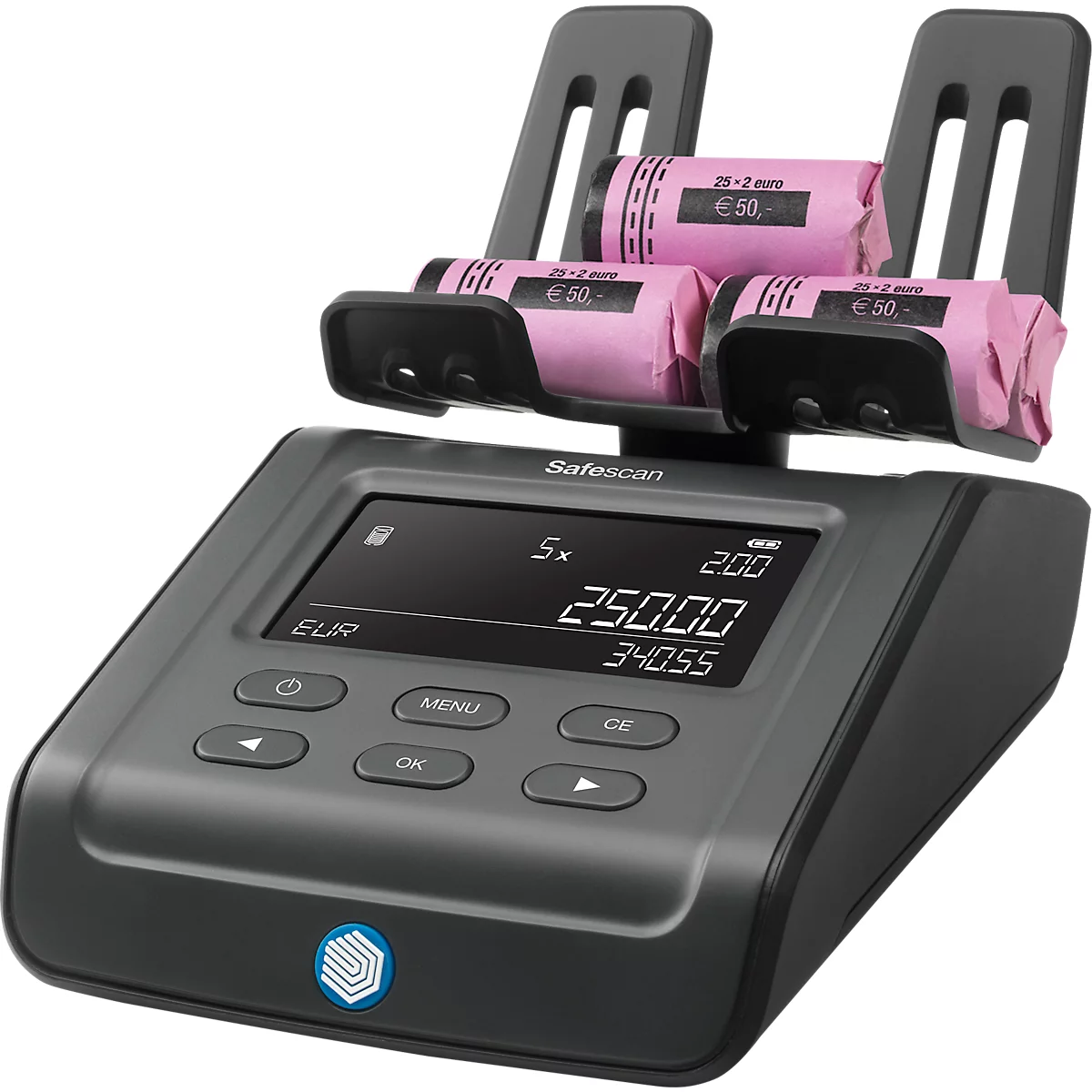Balance monétaire Safescan 6165 G3, pour pièces &amp; billets, 13 devises préinstallées, fonction d'addition &amp; d'impression