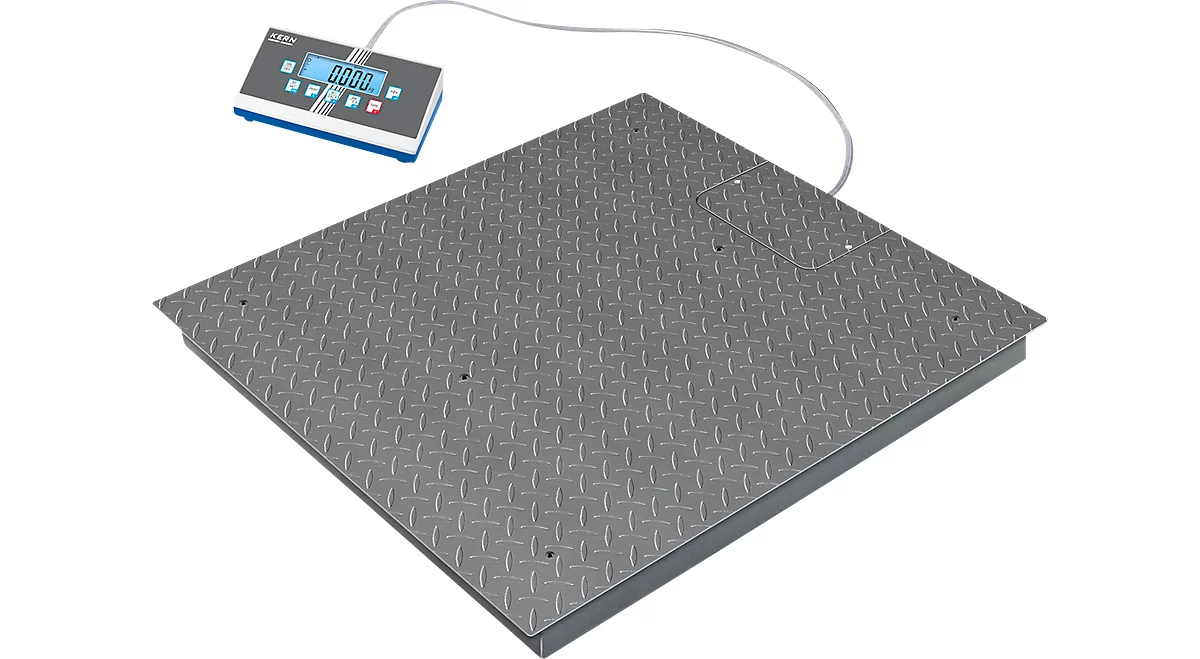 Balanza de suelo BIC, rango de pesaje 600/1500 kg, alta resolución, plato de pesaje 1000 x 1000 mm