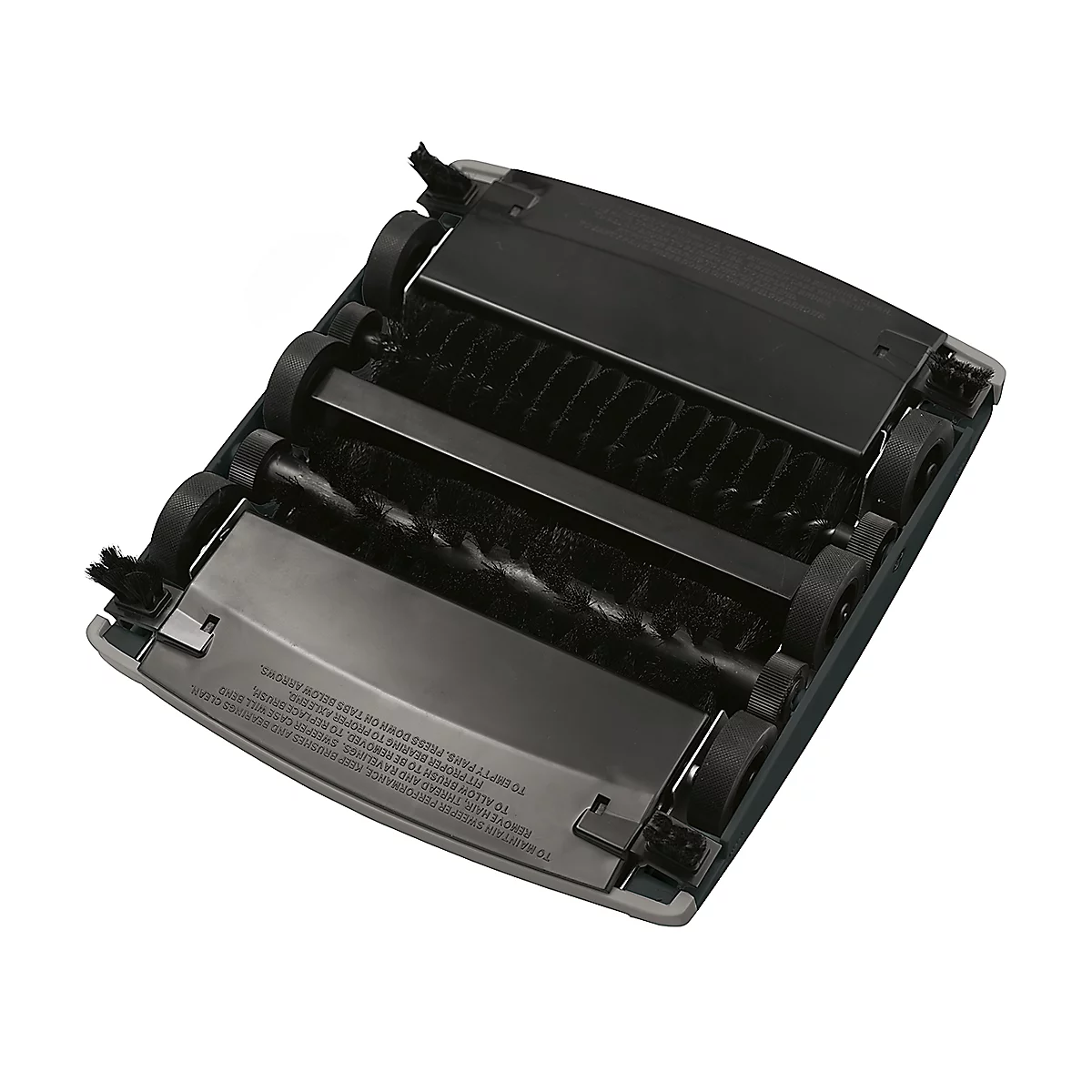 Balayeuse mécanique Rubbermaid EXECUTIVE-SERIE™, largeur de balayage 190 mm, double fonction, 2 types de brosse, L 266,7 x L 241,3 x H 1 117,6 mm, noir.