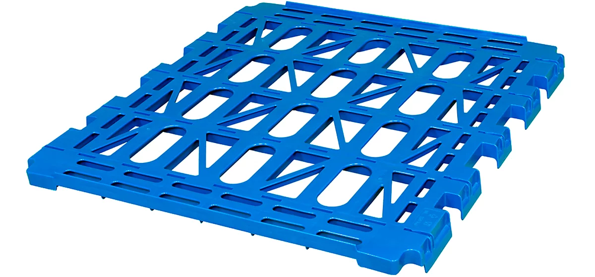 Balda de plástico para caja rodante, azul RAL 5010