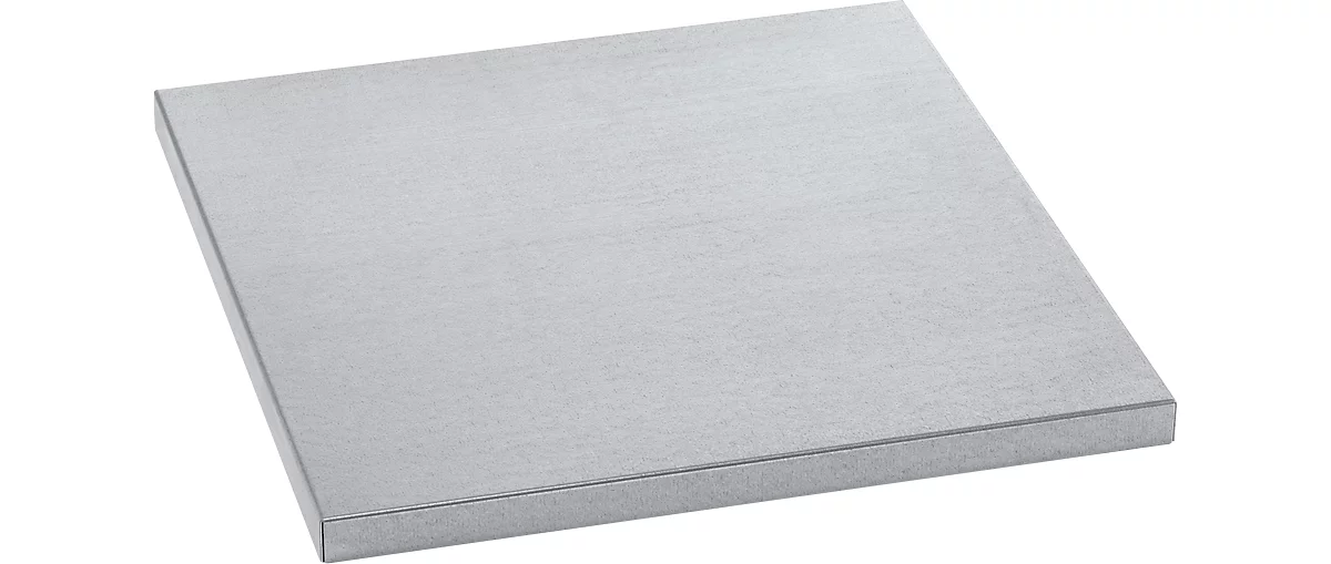 Balda, para armario de material MS con separación central, ancho 448 x fondo 458 mm, chapa de acero, plata