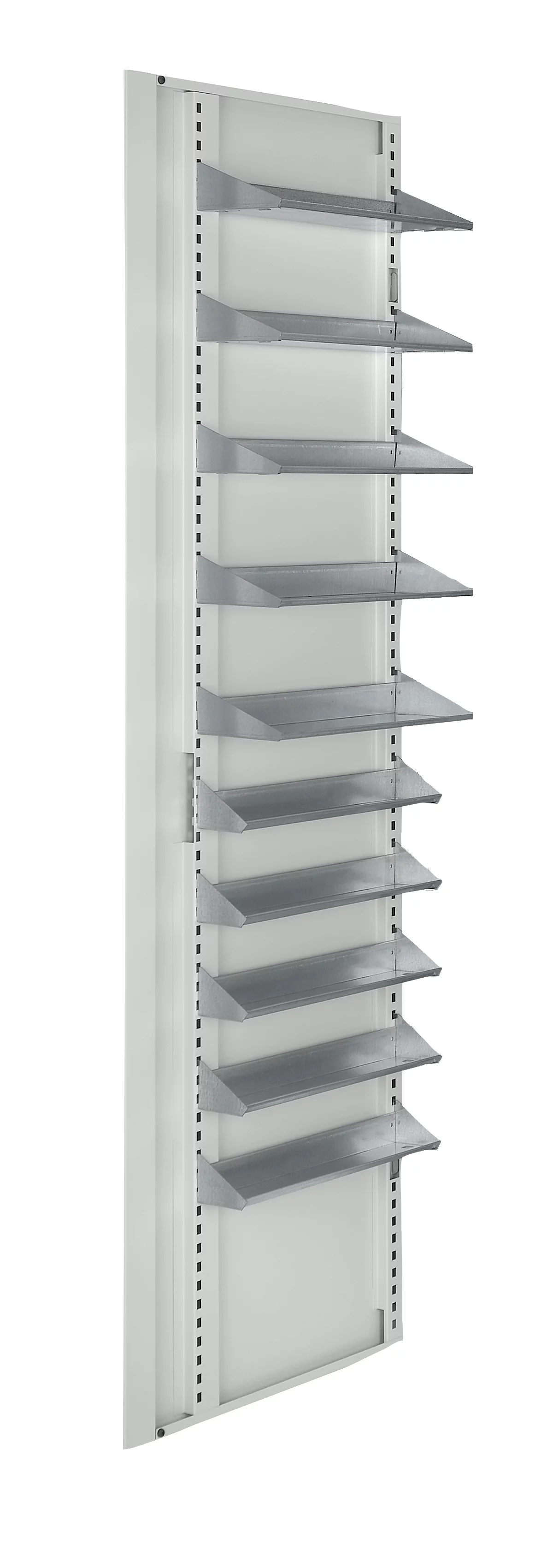 Baldas de estantería puerta SSI Schäfer, para armario-almacén MS-M 2512, aluminio blanco, 1 juego