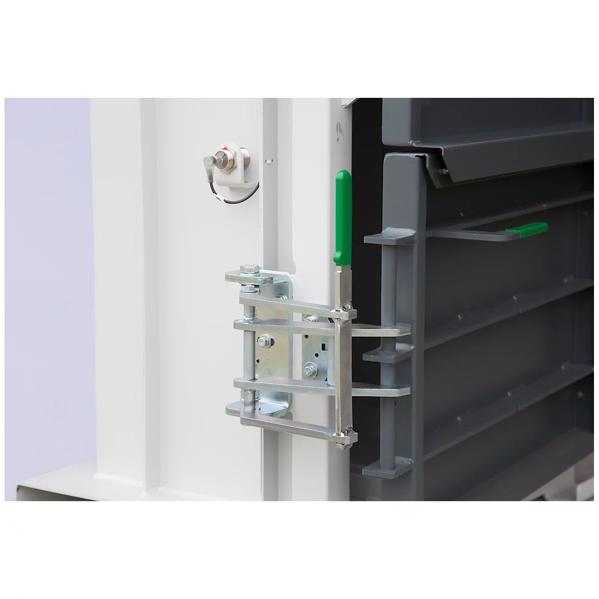 Balenpers HSM V-Press 504, 2 verticale banden voor balen tot 60 kg, geschikt voor balenafvoerwagens, perskracht 40 kN, knevelslot