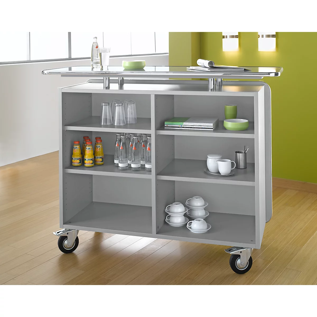 Balie Cool, aluminium-zilver hoogglanzend 