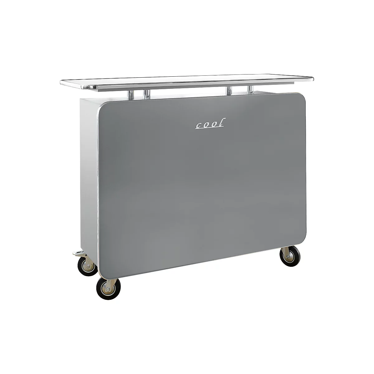 Balie Cool, aluminium-zilver hoogglanzend 