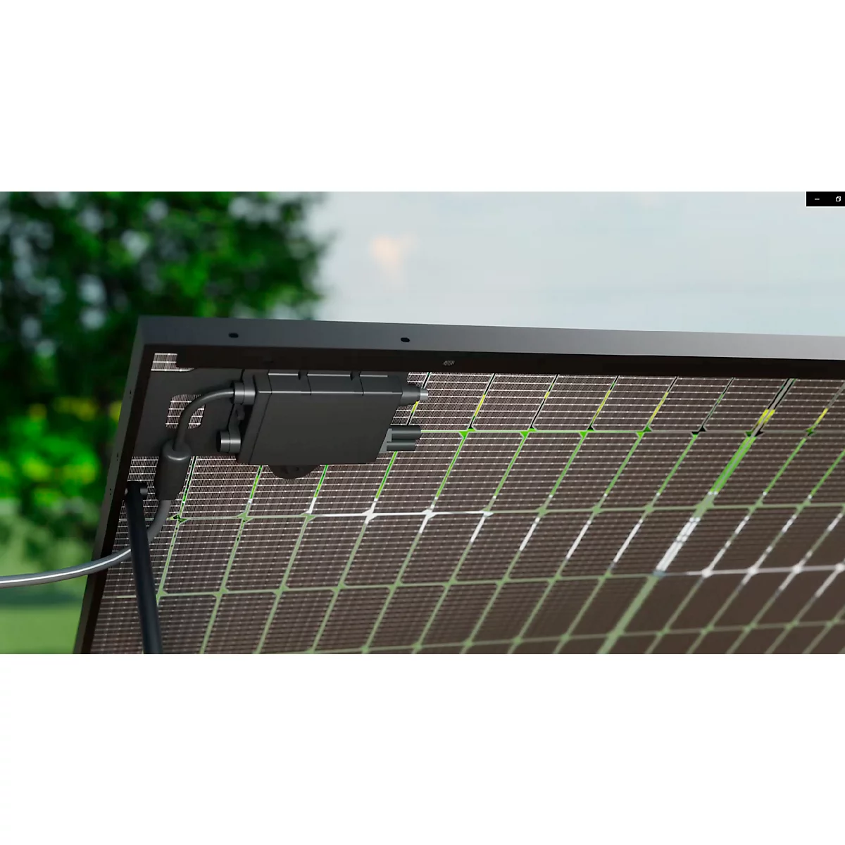 Balkonkraftwerk HEPA Solar Premium 800, Leistung 800 W, Mikrowechselrichter mit WLAN, 5 m Kabel, schwarz