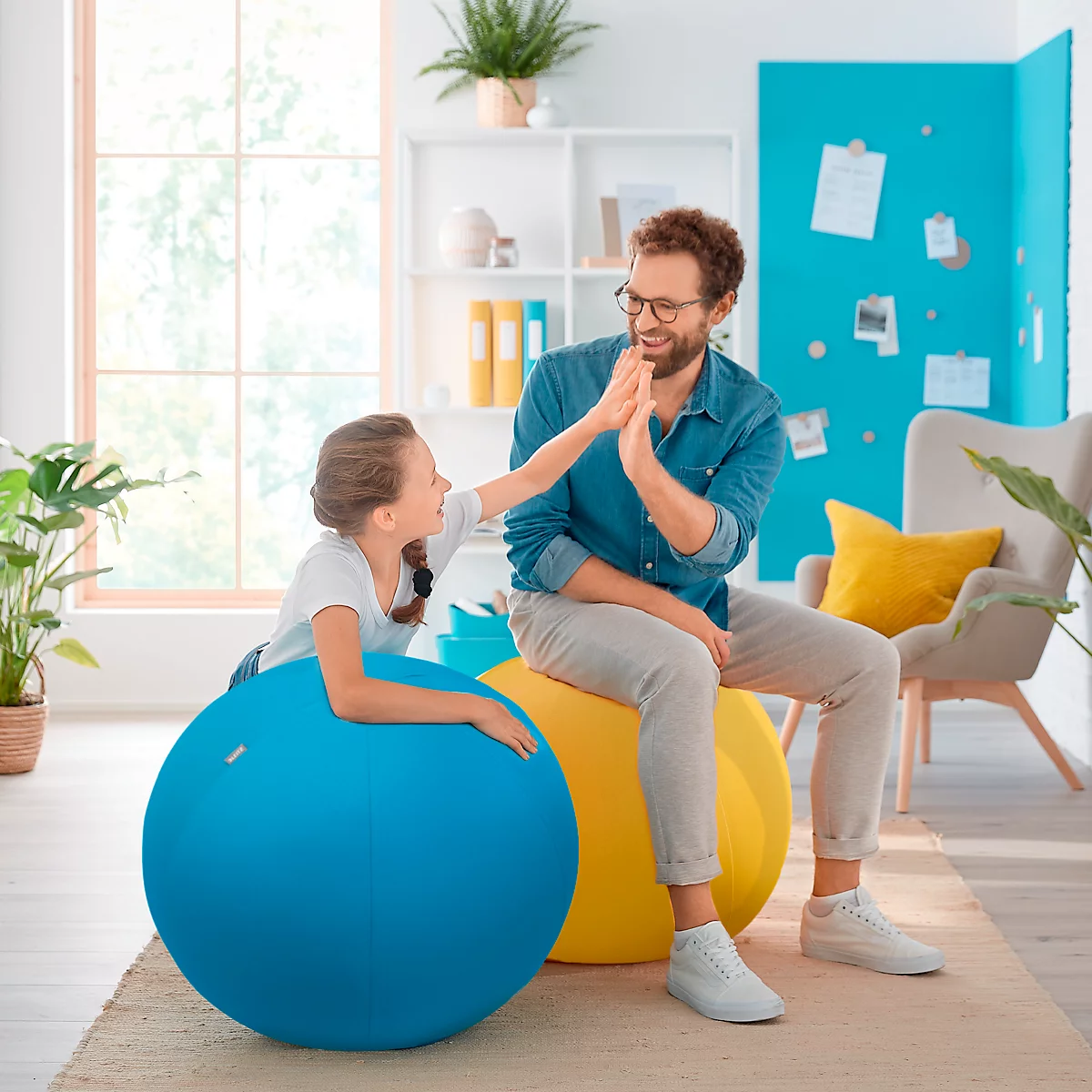 Ballon d'assise Ergo Cosy Leitz, Ø 650 mm, revêtement en tissu