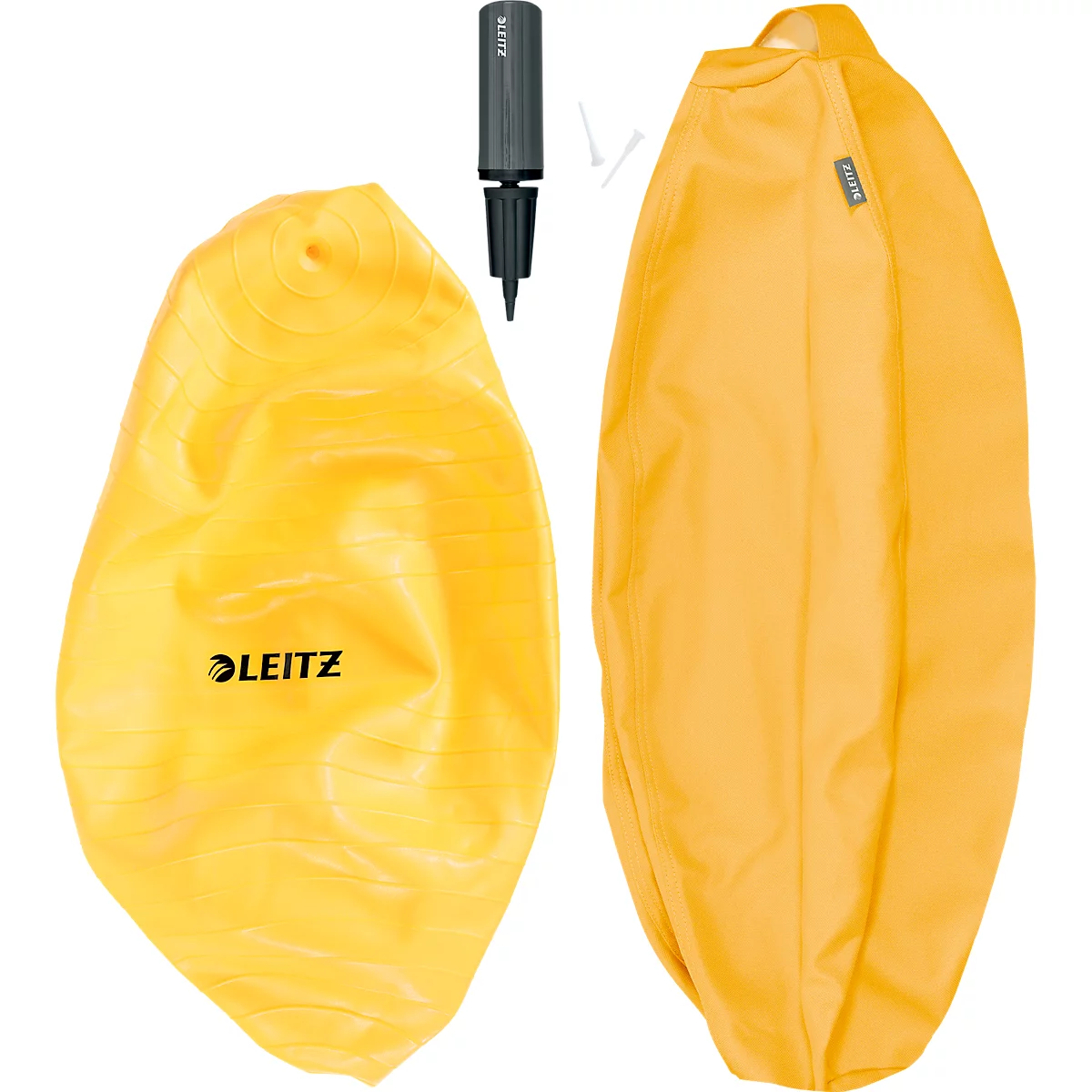 Ballon d'assise Ergo Cosy Leitz, Ø 650 mm, revêtement en tissu, jaune