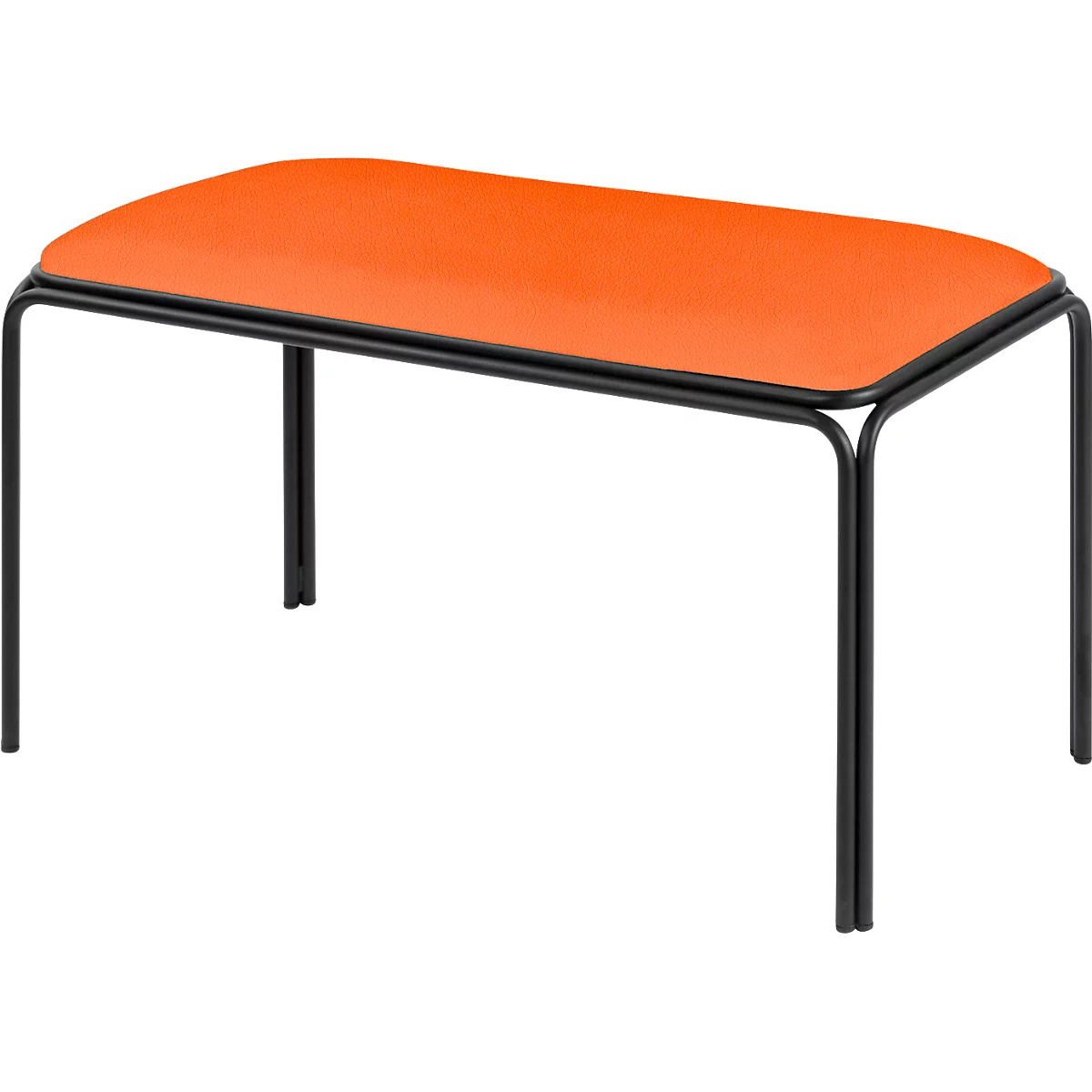 Banc Bistro, assise en similicuir rouille