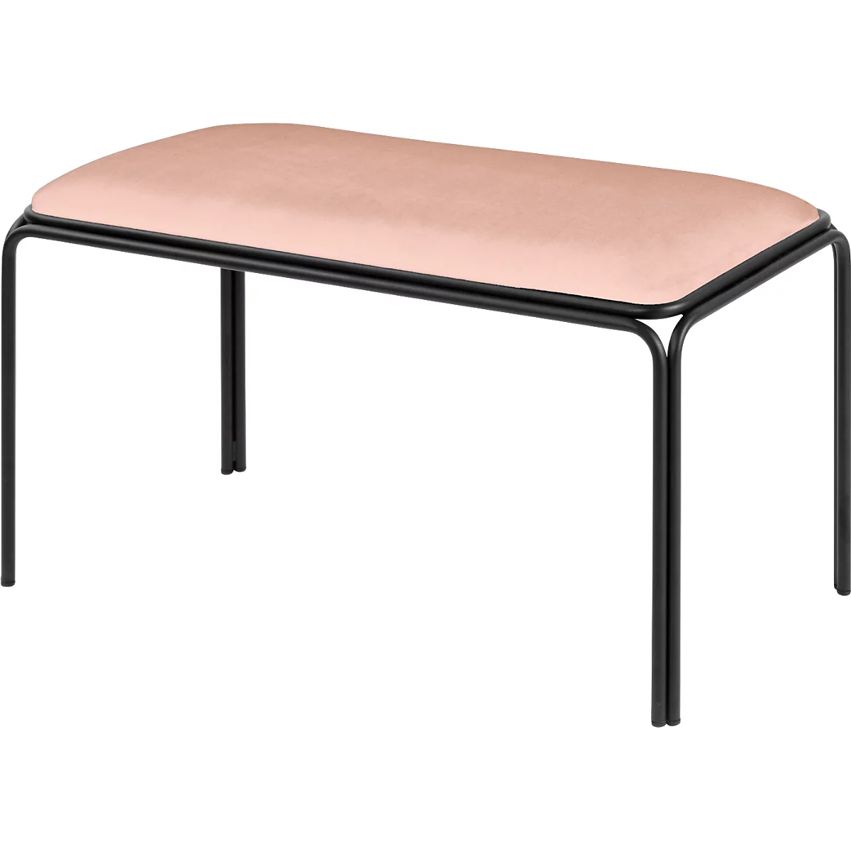 Banc Bistro, assise velours ivoire