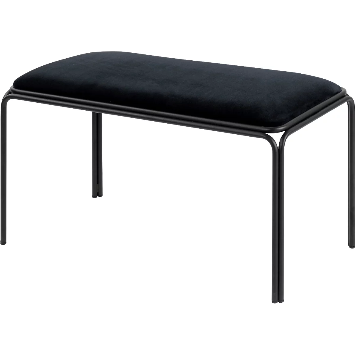 Banc Bistro, assise velours noir