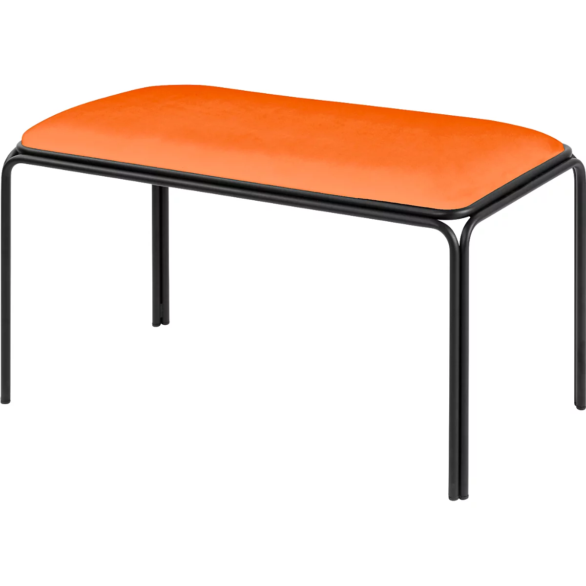 Banc Bistro, assise velours rouille