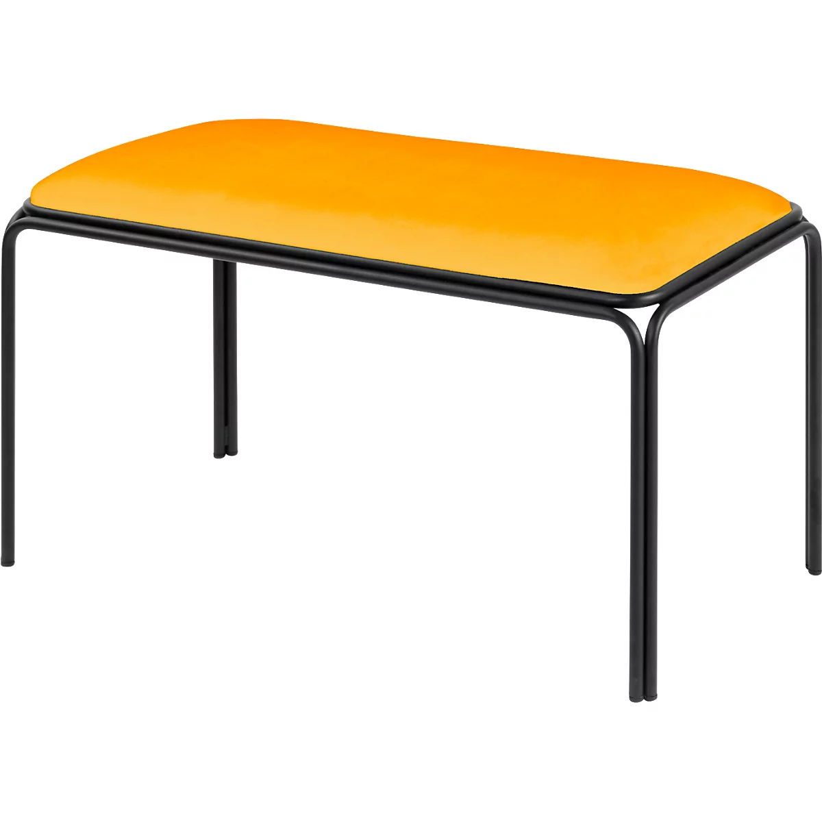 Banc Bistro, assise velours safran