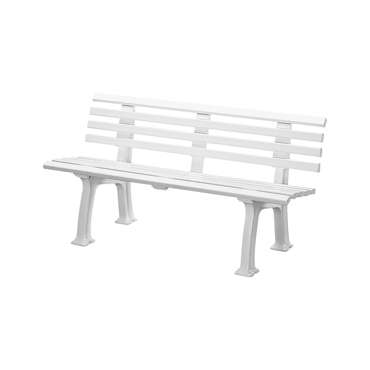 Banc de jardin, 3 places, L 1500 mm, blanc