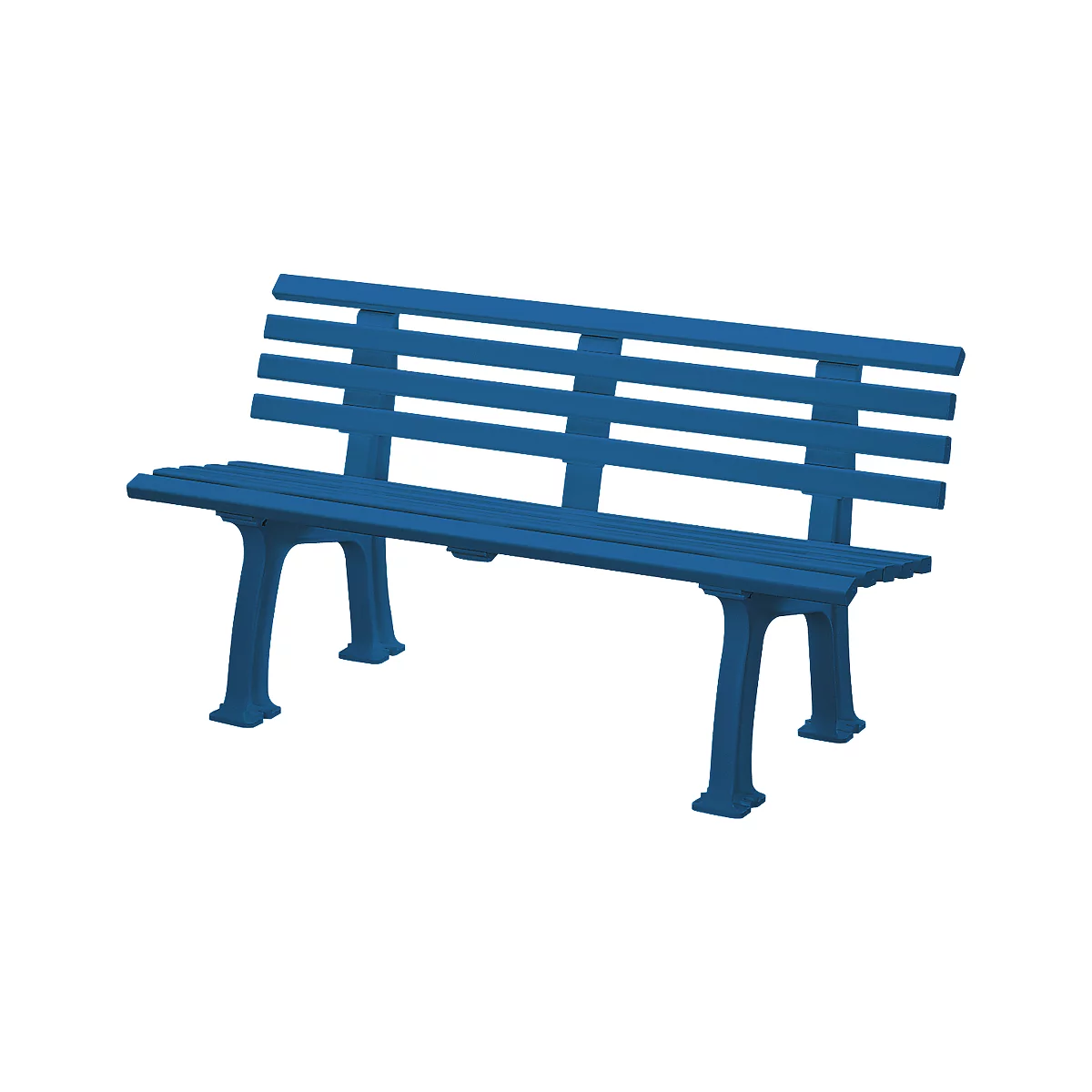 Banc de jardin, 3 places, L 1500 mm, bleu