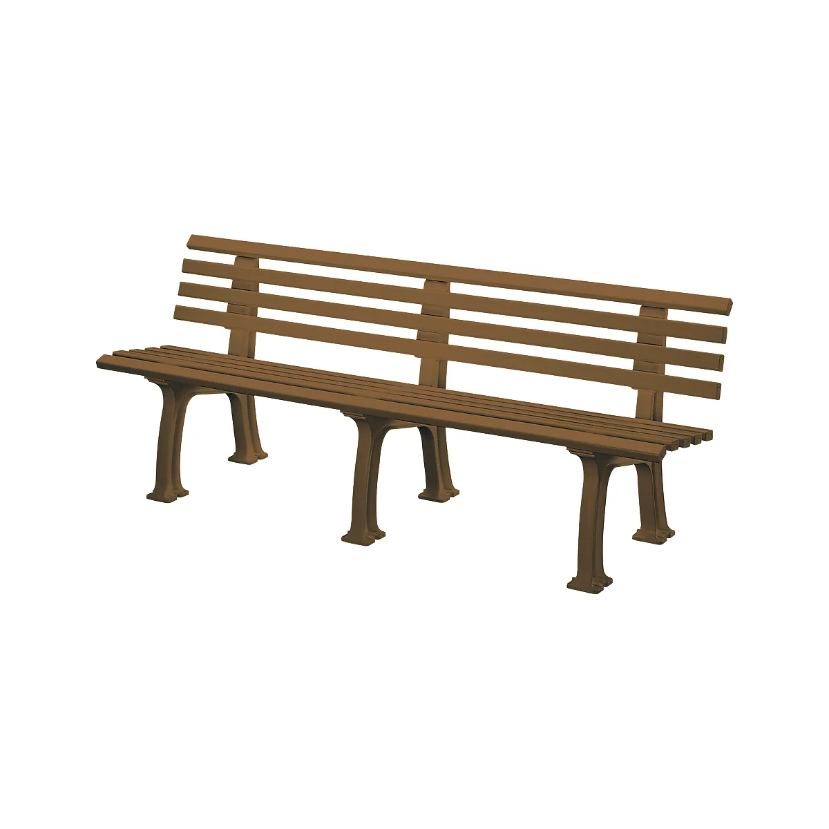 Banc de jardin, 4 places, L 2000 mm, brun