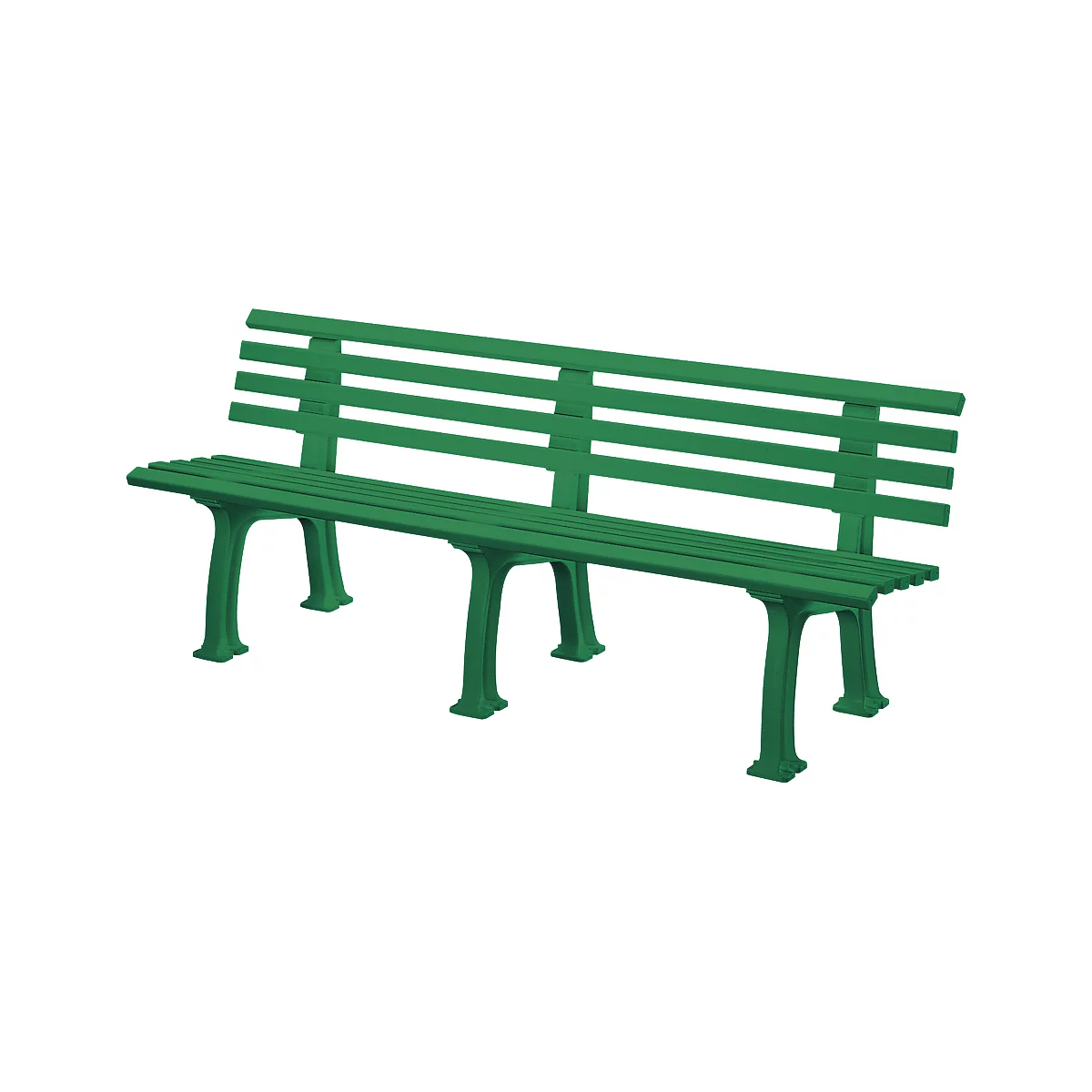 Banc de jardin, 4 places, L 2000 mm, vert