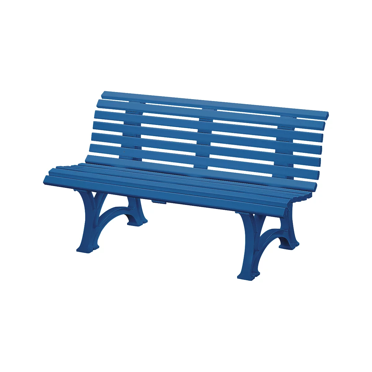 Banc de parc, 3 places, L 1500 mm, bleu
