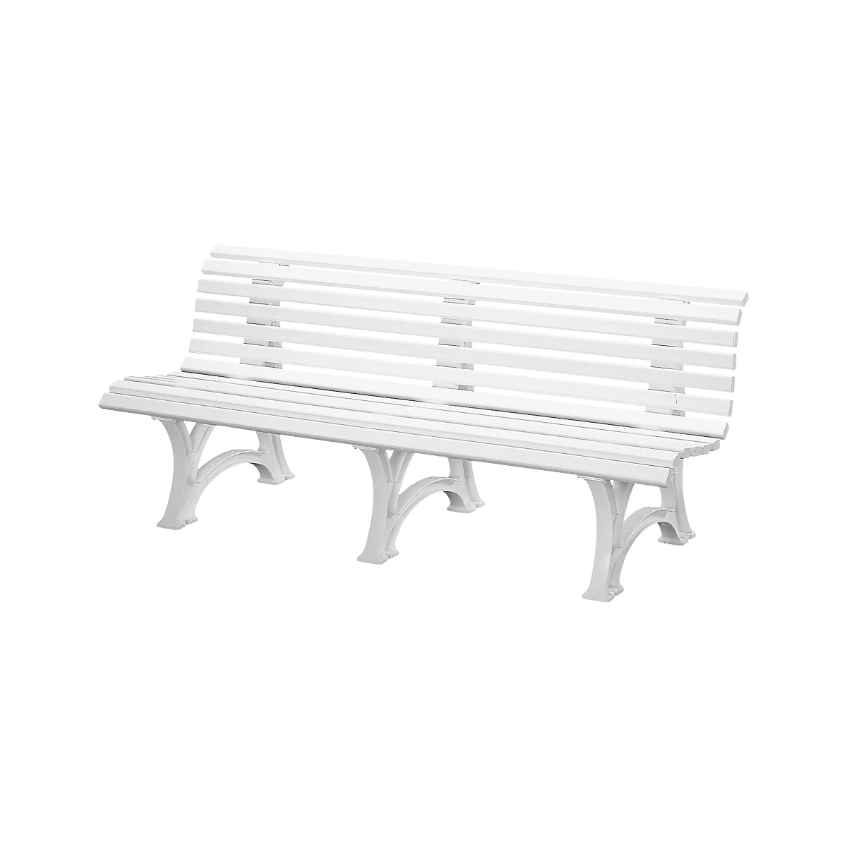 Banc de parc, 4 places, L 2000 mm, blanc