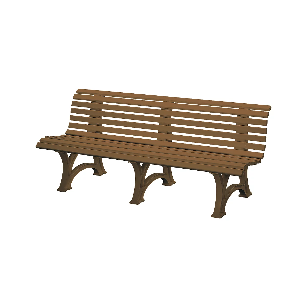 Banc de parc, 4 places, L 2000 mm, brun