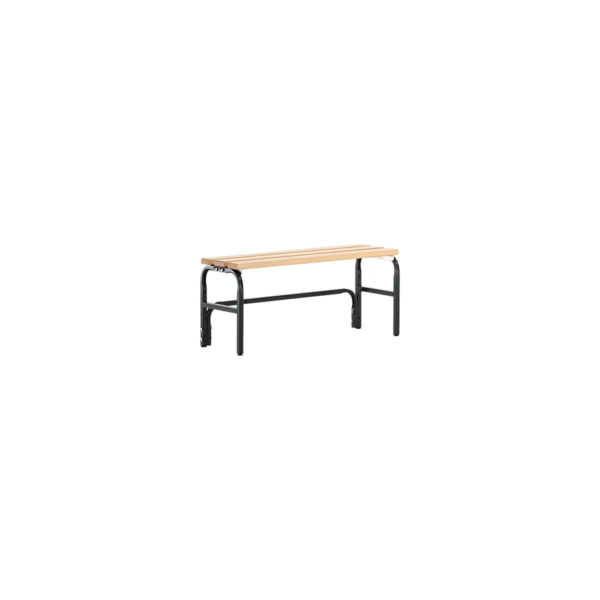 Banc de vestiaires, fils en acier/bois, simple, L 1015 mm, anthracite