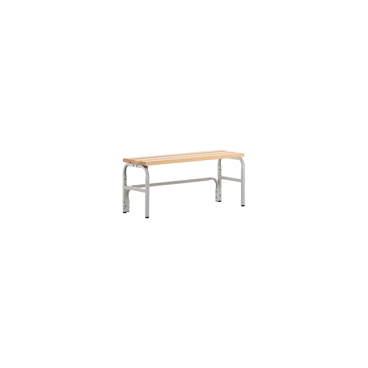 Banc de vestiaires, fils en acier/bois, simple, L 1015 mm, gris clair