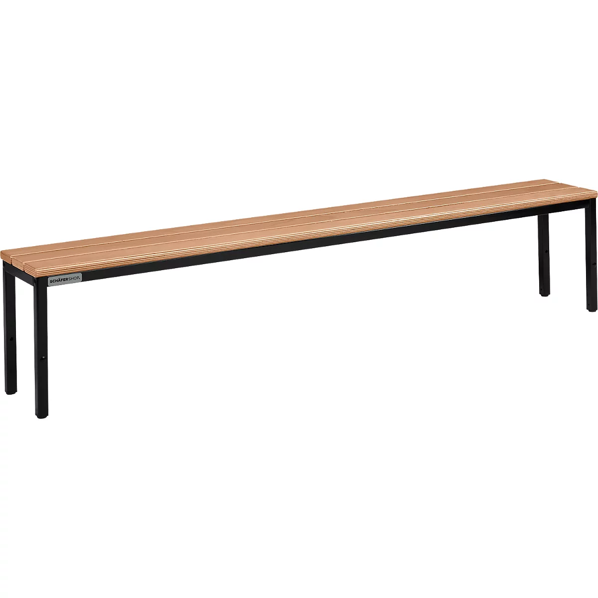 Banc en bois pour vestiaires Schäfer Shop Select l. 1995 x P 310 x H 415 mm - noir