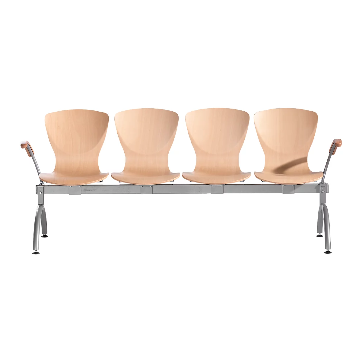 Banc en ligne Bingo 4 places, sans assise rembourrée 