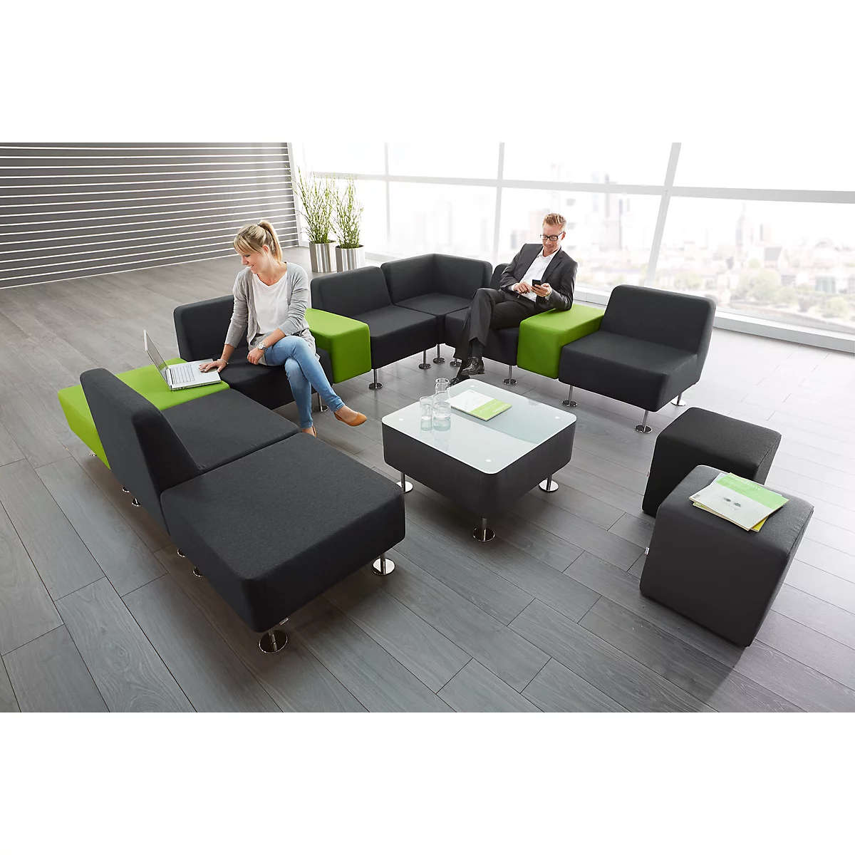 Banc WALL IN, noir