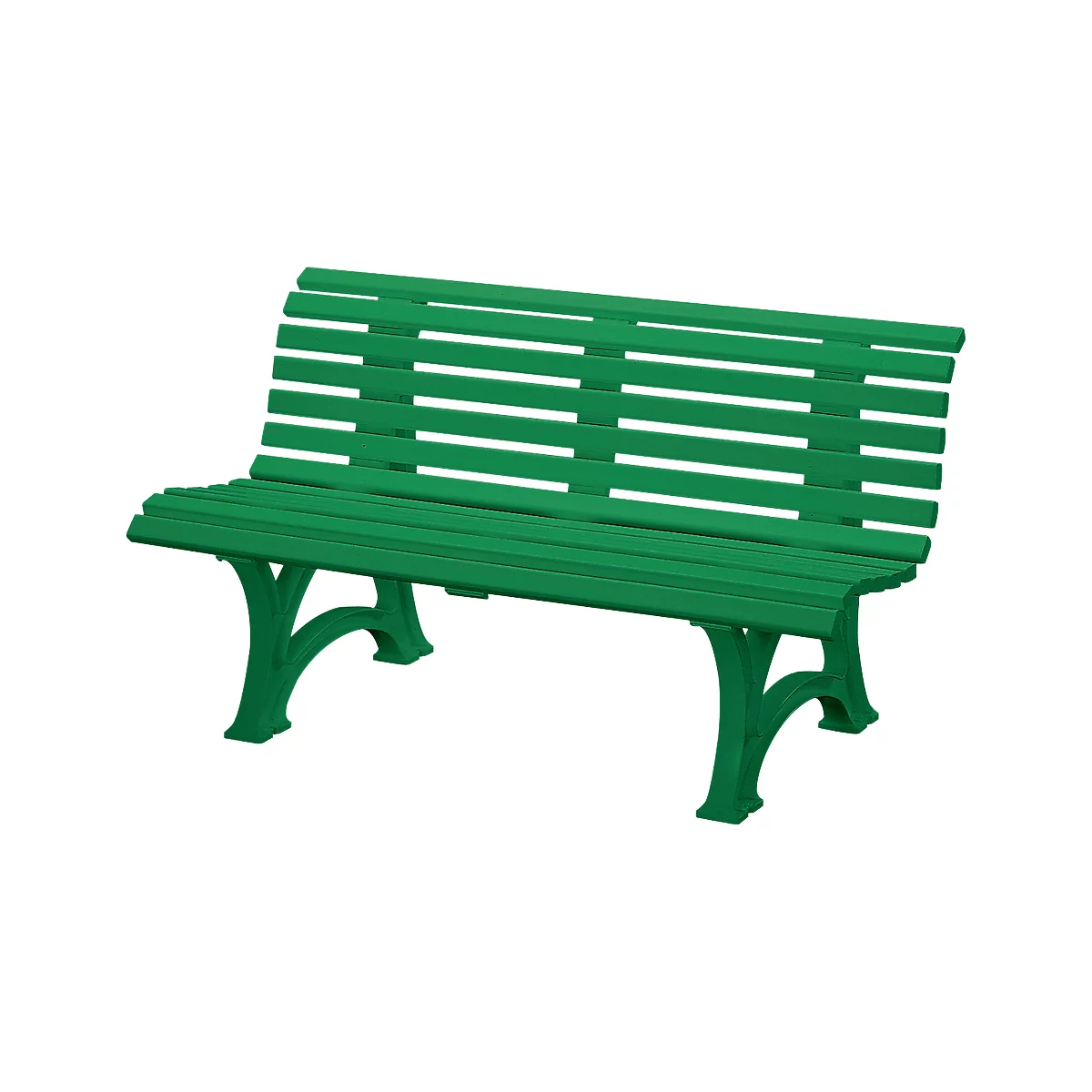 Banco de parque, 3 plazas, L 1500 mm, verde