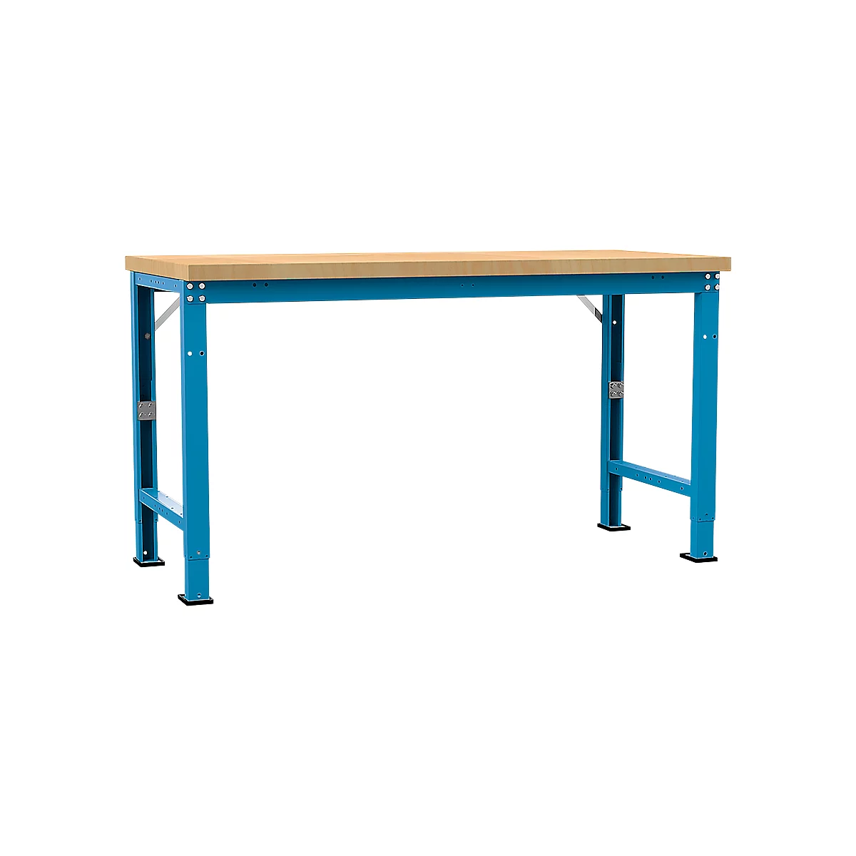 Banco de trabajo Manuflex Profi Spezial, tablero multiplex, 1750 x 700 mm, azul luminoso