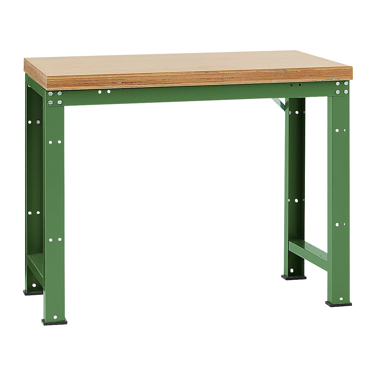 Banco de trabajo Manuflex Profi Standard, tablero multiplex An 1250 x P 700, verde reseda