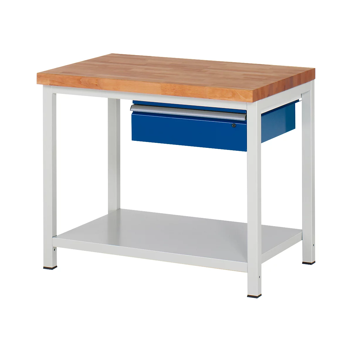 Banco de trabajo serie 8001, fijo, ajustable en altura, An 1000 x P 700 x Al 840-1040 mm