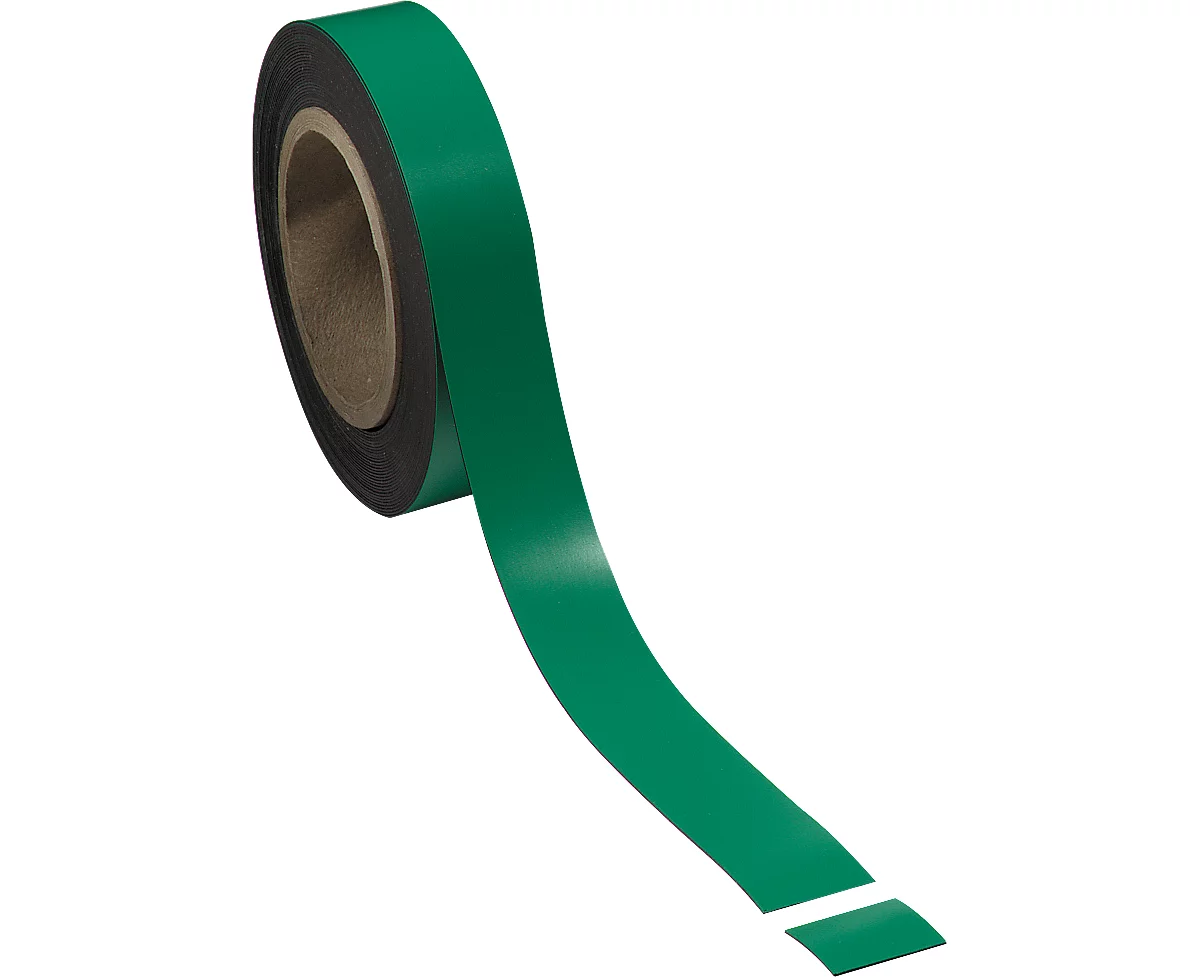 Banda magnética grabable, verde claro, 30 x 10000 mm