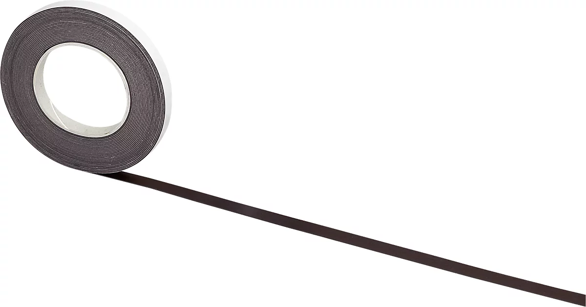 Bande magnétique adhésive, largeur 10 mm x longueur 10 m, noir