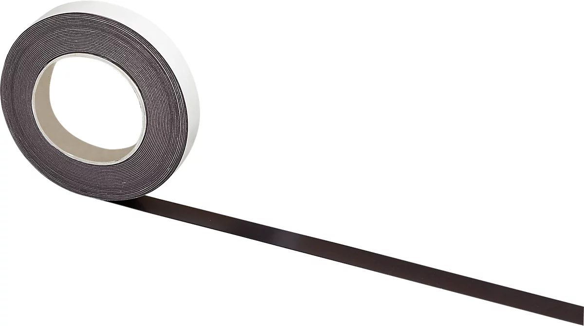 Bande magnétique adhésive, largeur 15 mm x longueur 10 m, noir