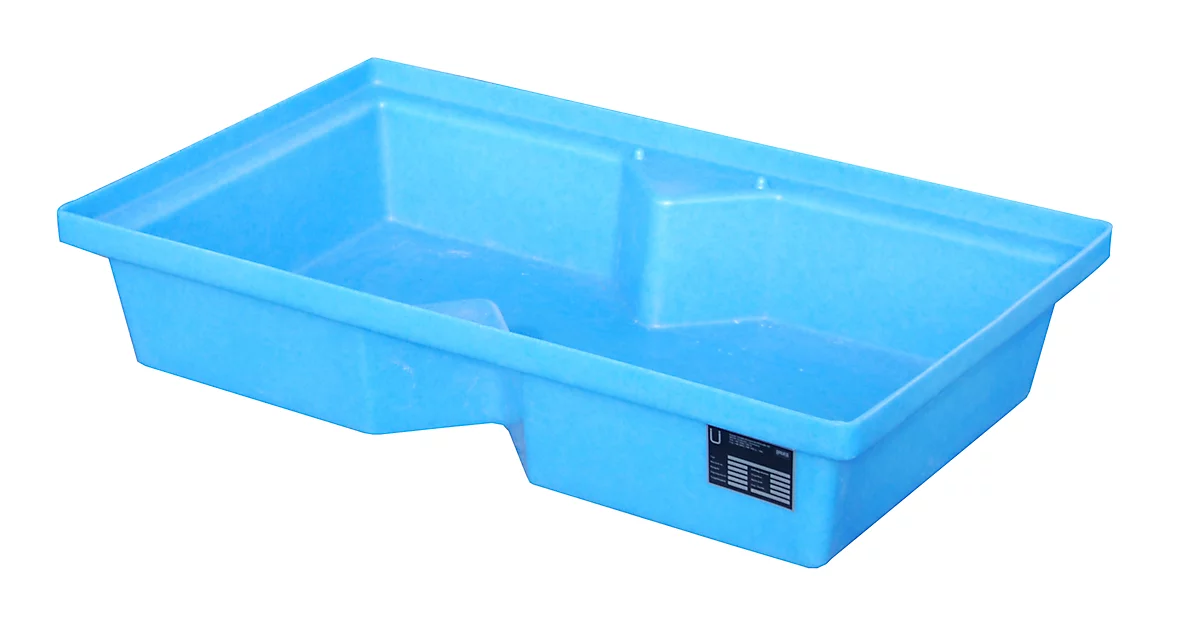 Bandeja de goteo Bauer PE tipo KWP-P 60, para paletas, almacenamiento de recipientes pequeños, 60 l