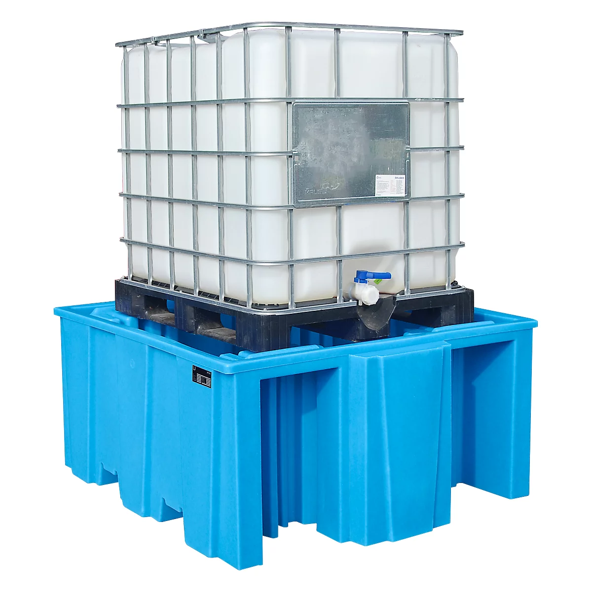 Bandeja de goteo de PE Bauer tipo WP, con superficie de apoyo, IBC, variante WP 1/11