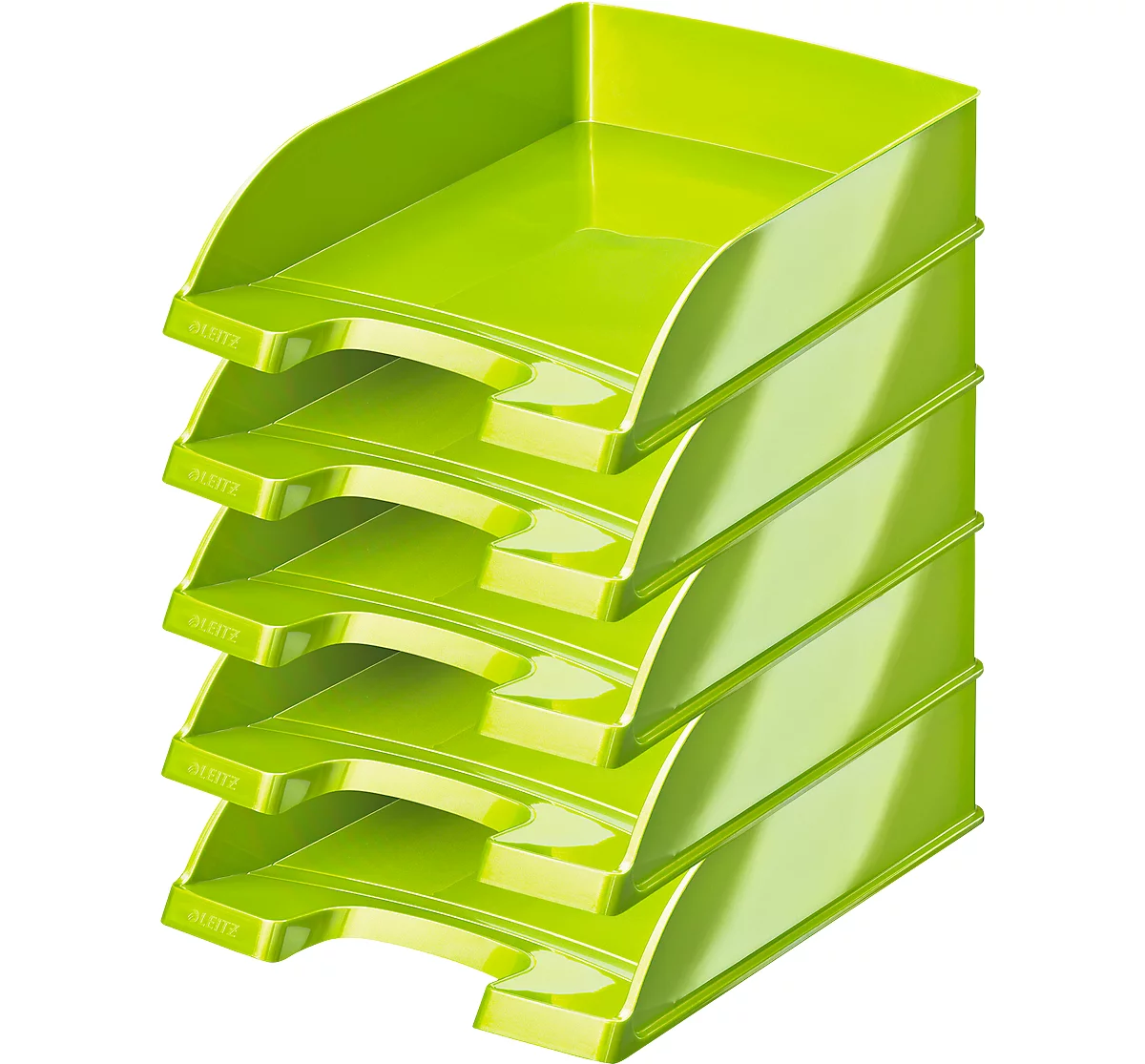 Bandeja para documentos LEITZ® Wow 5226, DIN A4, 5 unidades, verde metalizado