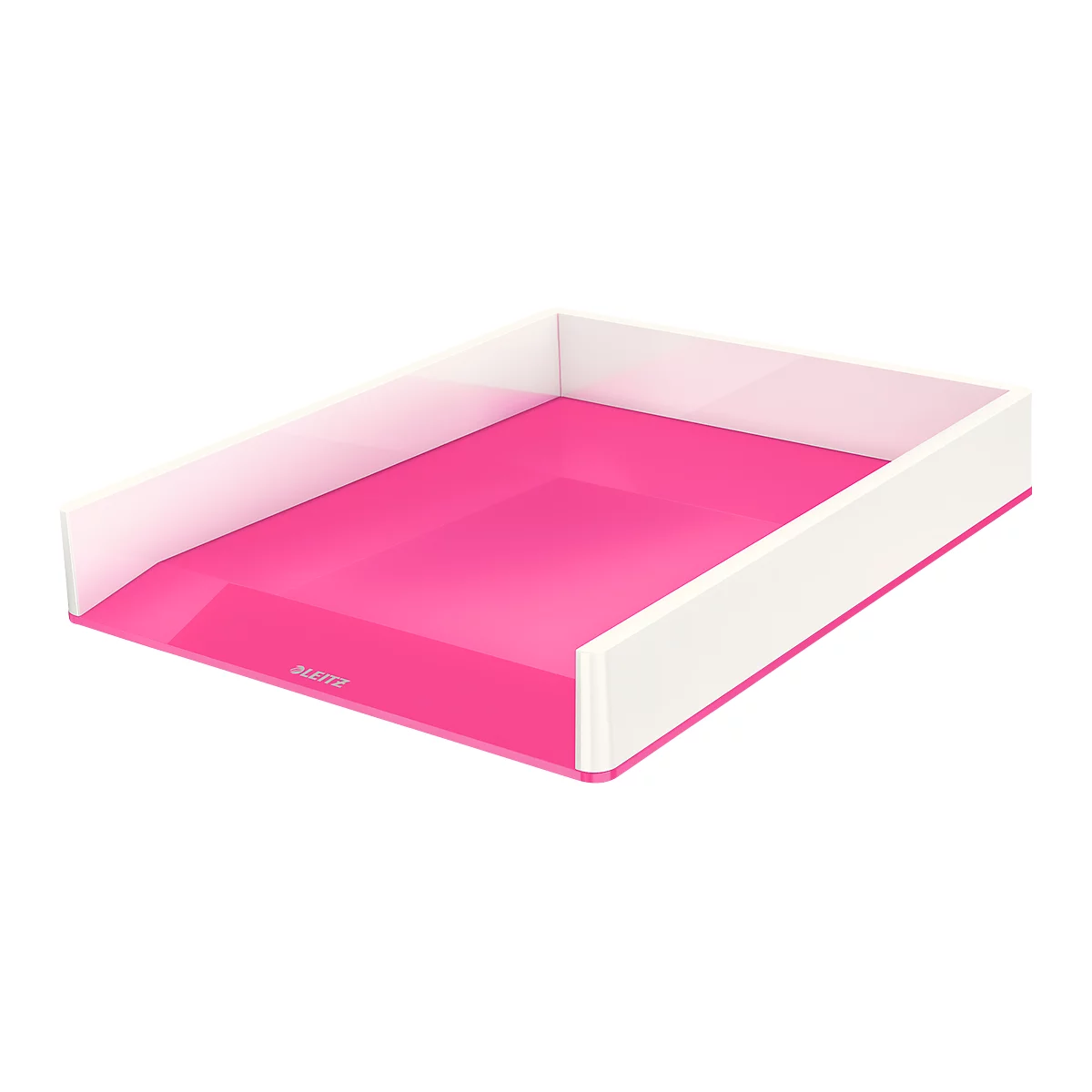 Bandeja para documentos LEITZ® WOW Duo Color, DIN A4, blanco/fucsia