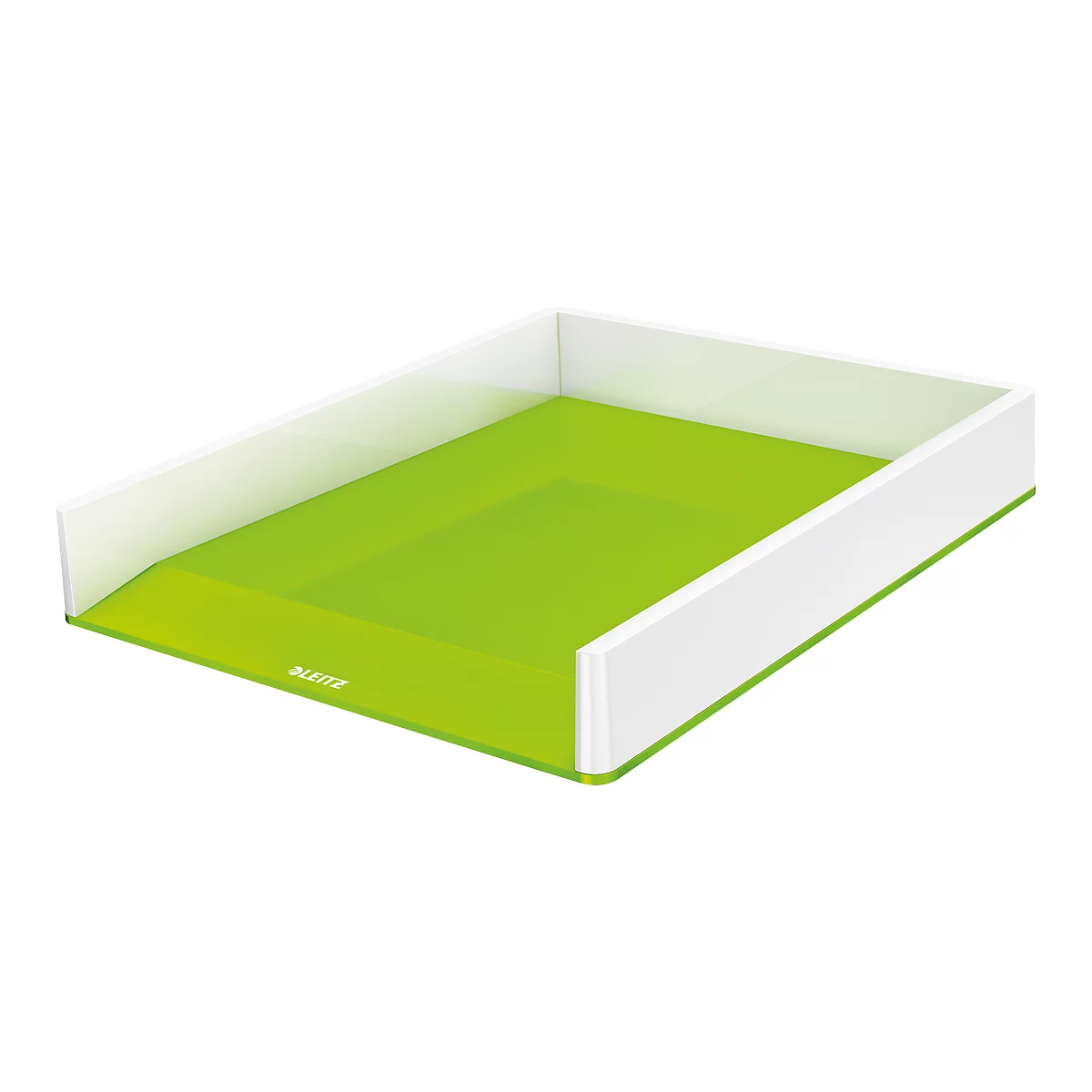 Bandeja para documentos LEITZ® WOW Duo Color, DIN A4, blanco/verde