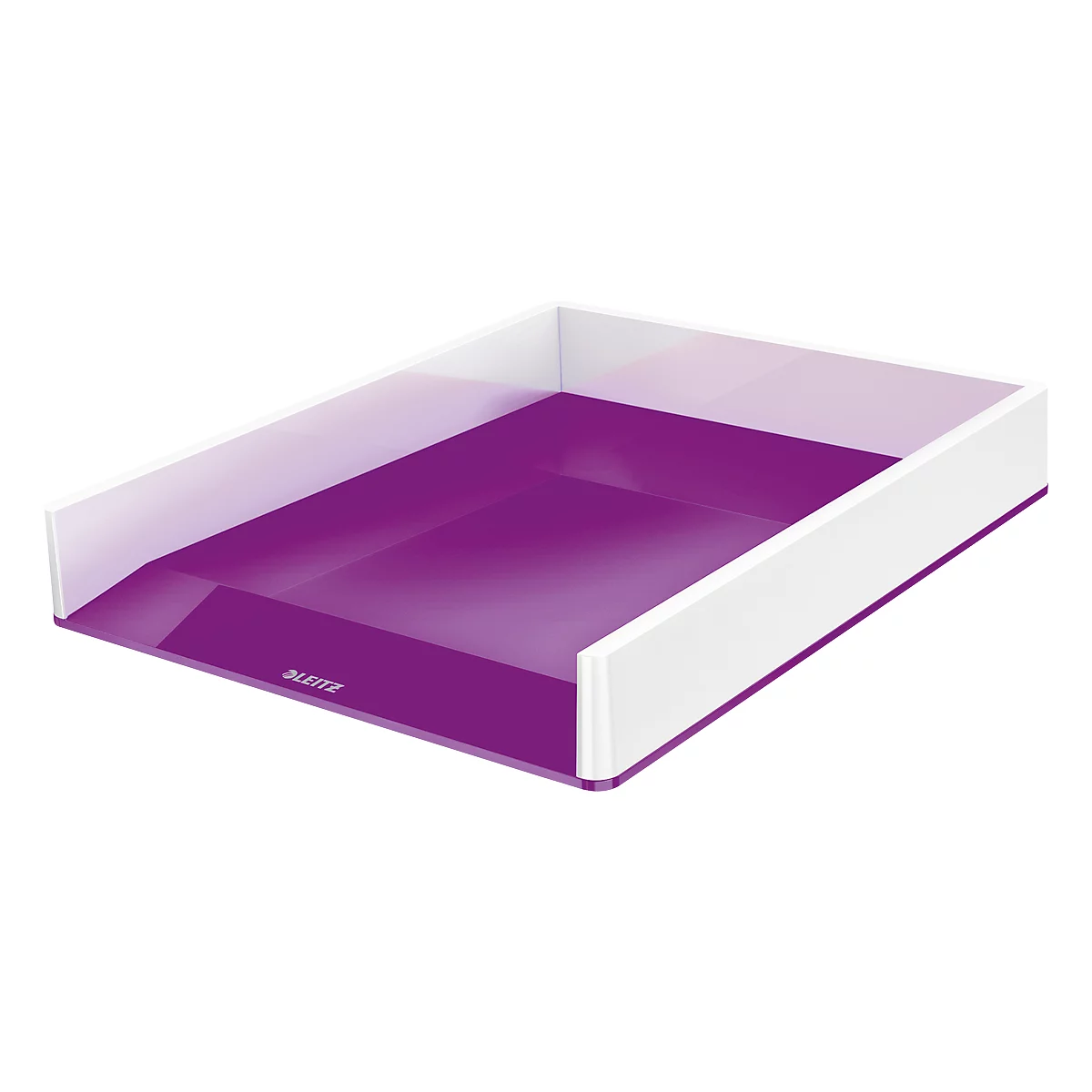 Bandeja para documentos LEITZ® WOW Duo Color, DIN A4, blanco/violeta