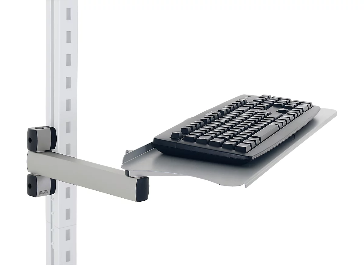 Bandeja para teclado y ratón con brazo articulado Hüdig+Rocholz System Flex, ajustable en altura
