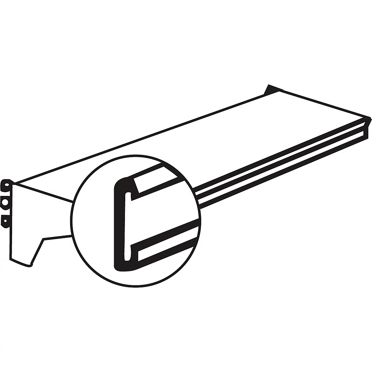 Bandes à étiquettes, pour rayonnage ouvert Variabo