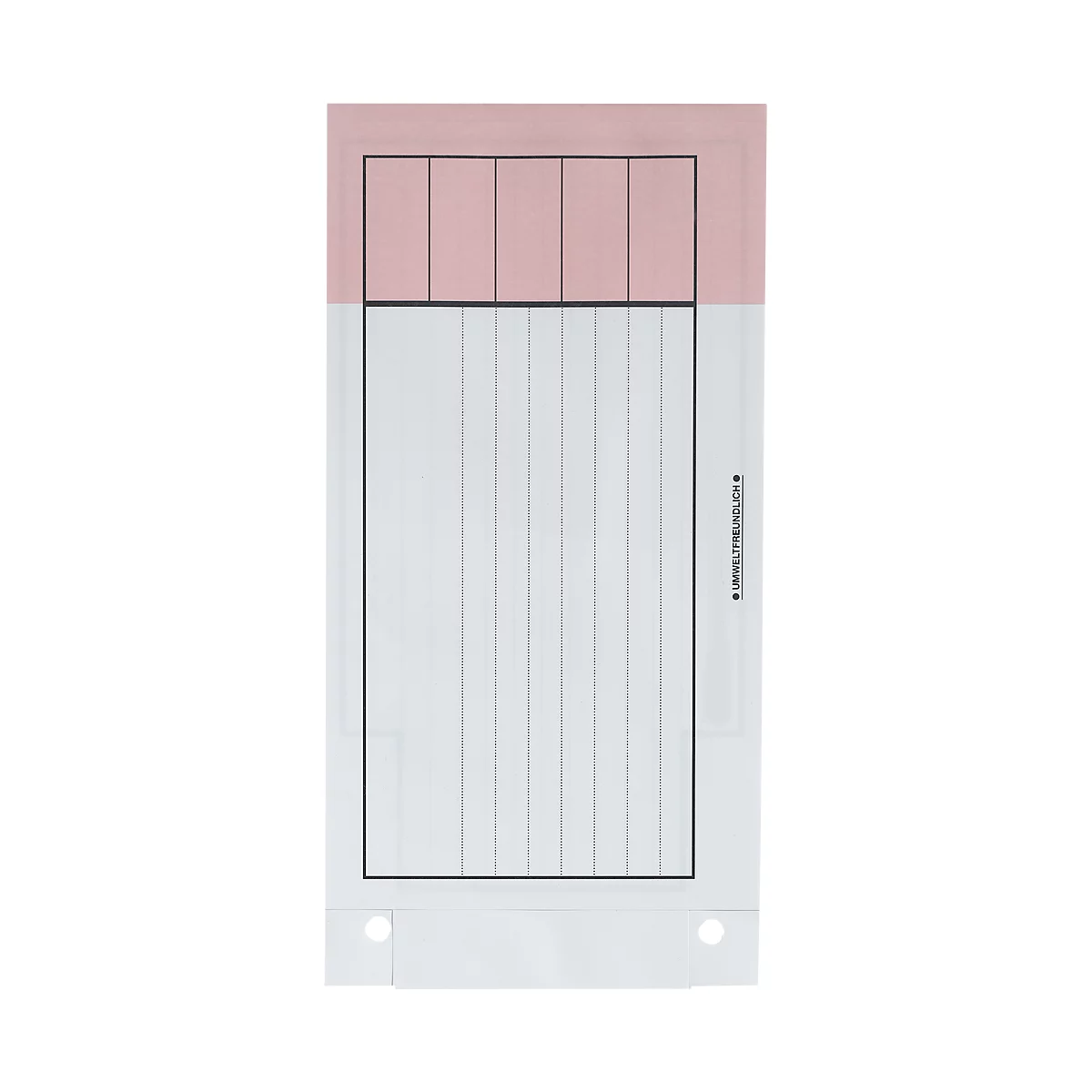 Bandes d'intercalaires inscriptibles, en papier, 250 p., rouge clair