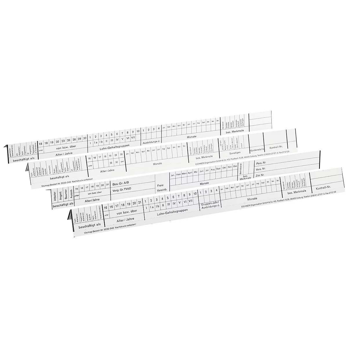 Bandes organisatrices pour documents du personnel, 100 p.