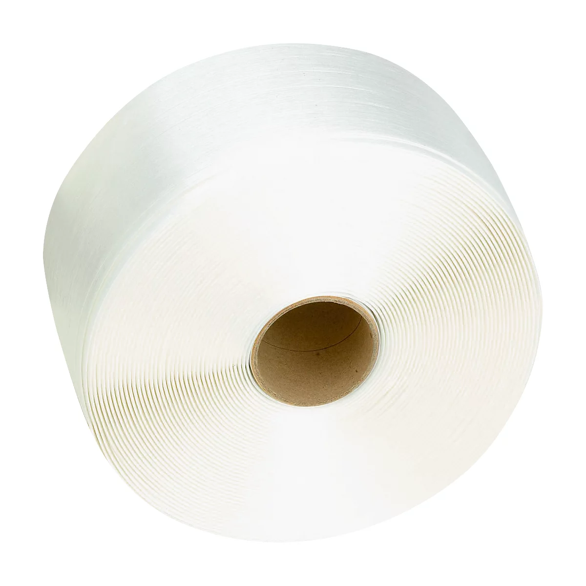 Banholzer en Wenz omsnoeringsband, breukbelasting 3750 N, systeemsterkte 5250 N, L 1100 m x B 13 mm, polyester, wit, 2 rollen