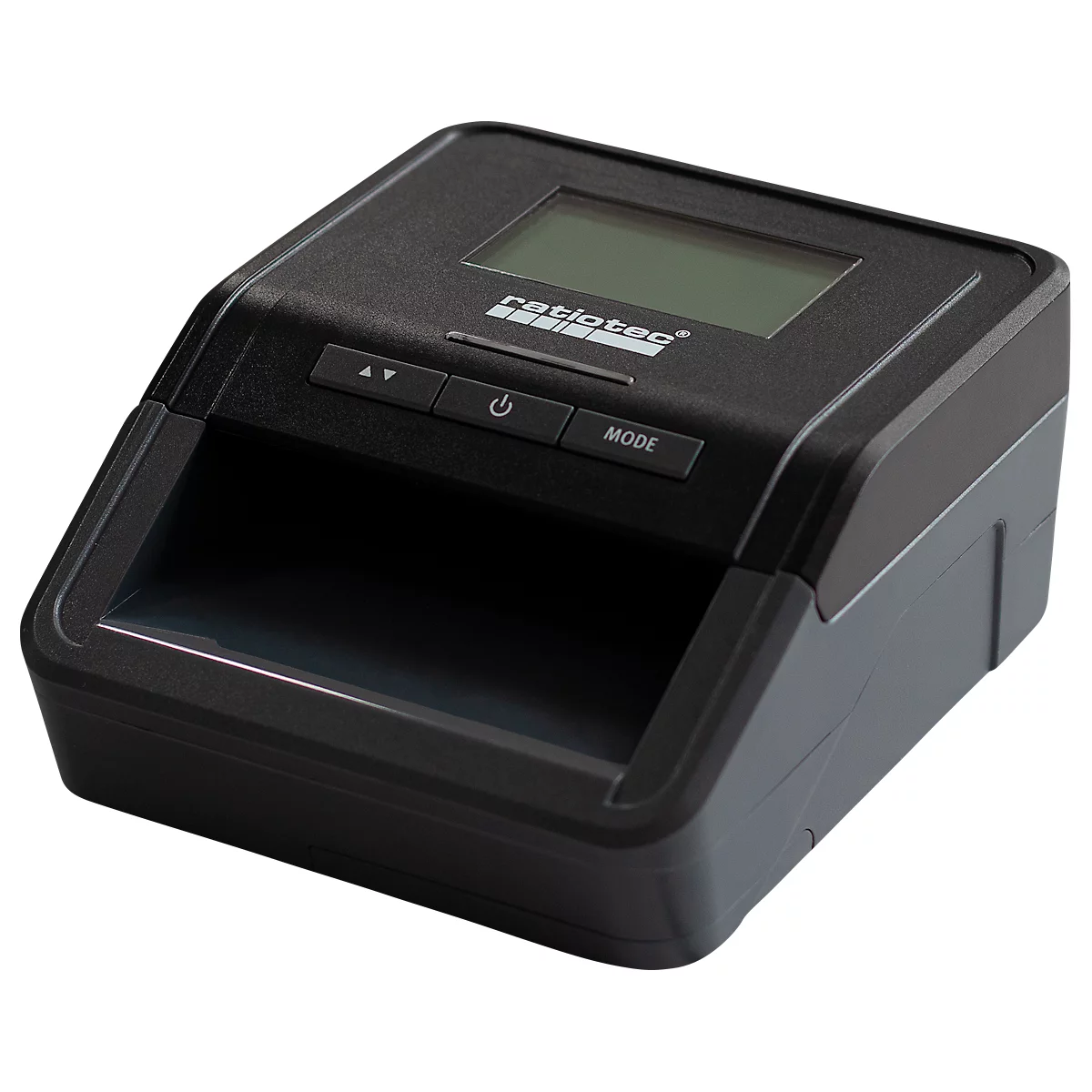Bankbiljetten validator ratiotec Smart Protect Plus, ECB standaard, IR/MG/MT/SD, 3 valuta's, LC-display &amp; waarschuwingssignaal, telfunctie, USB/microSD, zwart