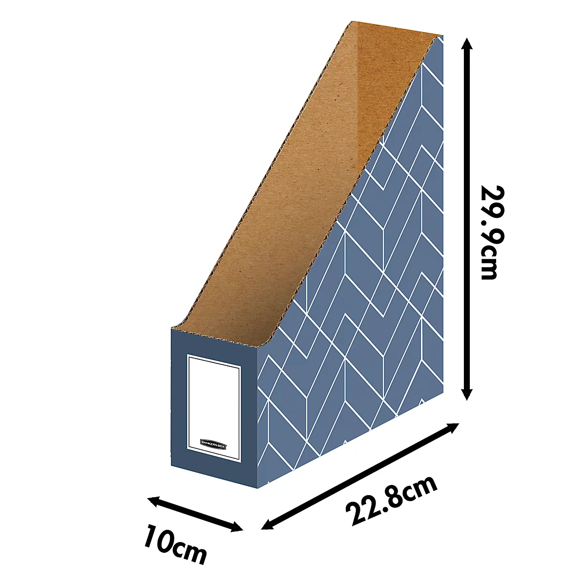 BANKERS BOX® Décor, FSC®-gecertificeerd karton, L 237 x B 106 x H 303 mm, voor DIN A4 formaten, leigrijs, 5 stuks.